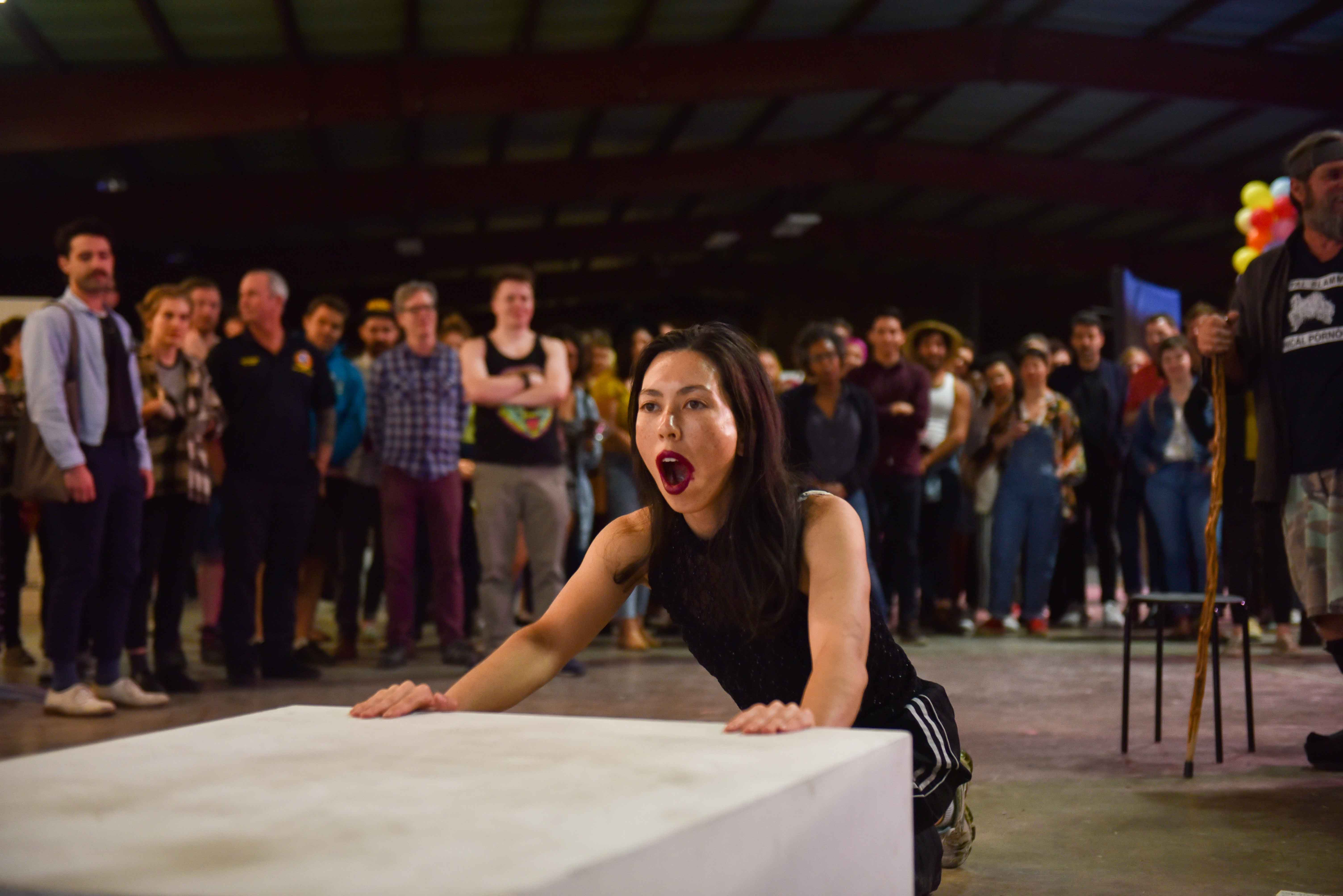 Image: Angela Goh in Body Loss, presented by Performance Space and Fusebox at Fusebox Festival 2019